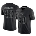 Punc NE.Patriots #48 Namdi Obiazor Player Black Reflective LImited Home Game Stitched Jerseys