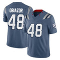Punc NE.Patriots #48 Namdi Obiazor Player Blue Limited Rivalries Collection Home Game Stitched Jerseys