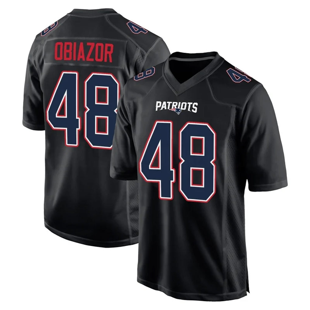 Punc NE.Patriots #48 Namdi Obiazor Player Carbon Fashion Limited Home Game Stitched Jerseys