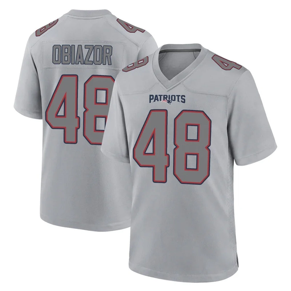 Punc NE.Patriots #48 Namdi Obiazor Player Gray Fashion Limited Home Game Stitched Jerseys