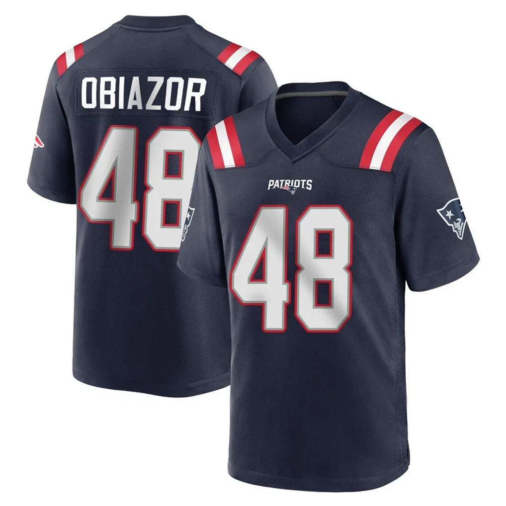 Punc NE.Patriots #48 Namdi Obiazor Player Navy Home Game Stitched Jerseys