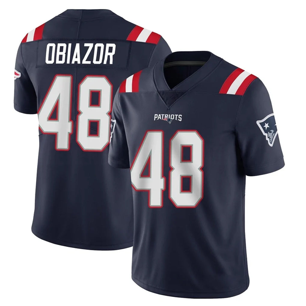 Punc NE.Patriots #48 Namdi Obiazor Player Navy Vapor Untouchable Home Game Stitched Jerseys
