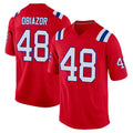 Punc NE.Patriots #48 Namdi Obiazor Player Red Home Game Stitched Jerseys
