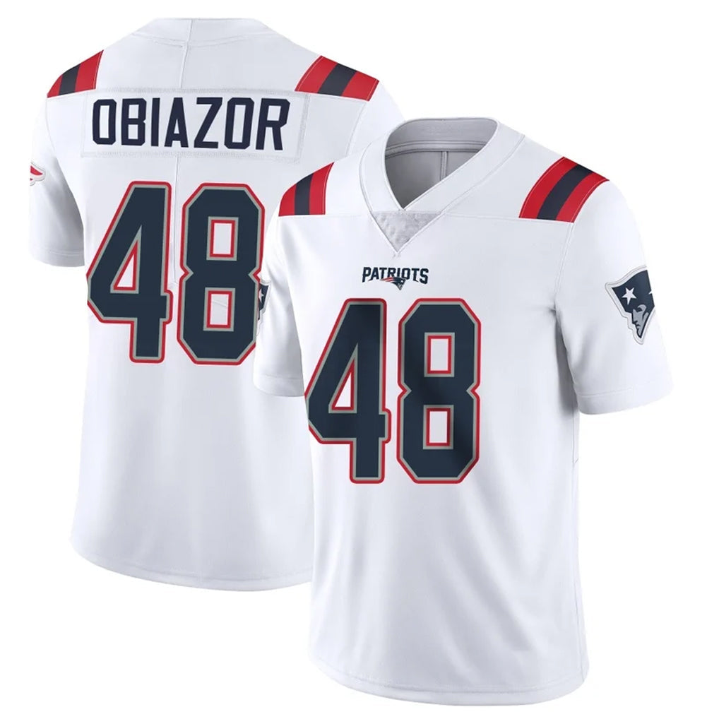 Punc NE.Patriots #48 Namdi Obiazor Player White Vapor Untouchable Home Game Stitched Jerseys