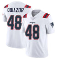 Punc NE.Patriots #48 Namdi Obiazor Player White Vapor Untouchable Home Game Stitched Jerseys