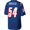 Punc NE.Patriots #54 Tedy Bruschi Mitchell & Ness Royal Legacy Replica Stitched Jerseys