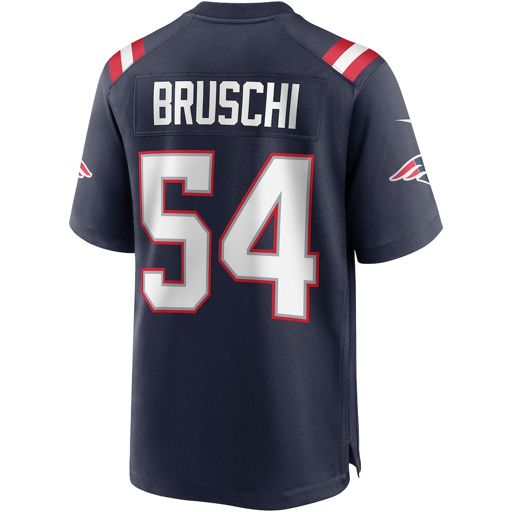 Punc NE.Patriots #54 Tedy Bruschi Navy Game Retired Player Stitched Jerseys