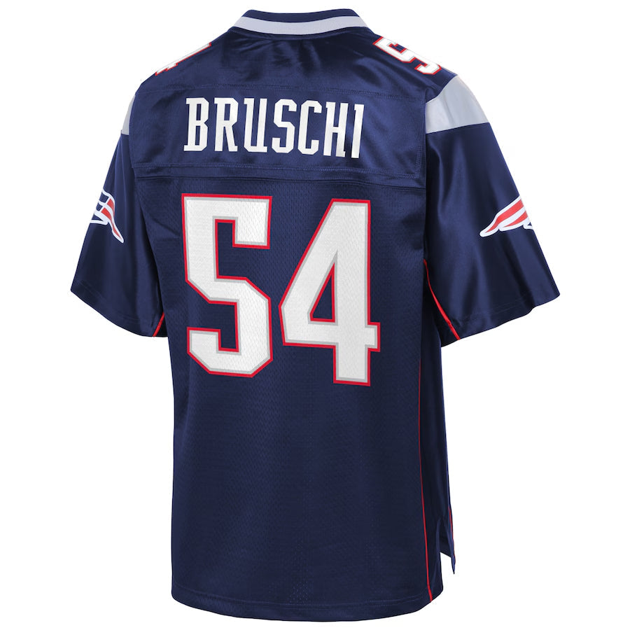 Punc NE.Patriots #54 Tedy Bruschi Player Navy Pro Line Retired Stitched Jerseys
