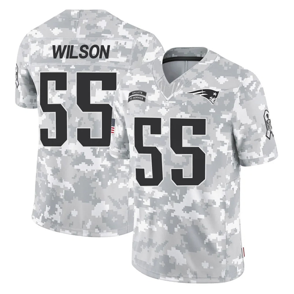 Punc NE.Patriots #55 Jared Wilson Player Arctic Camo Salute To Service Limited Game Stitched Jerseys