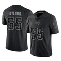 Punc NE.Patriots #55 Jared Wilson Player Black Reflective LImited Home Game Stitched Jerseys