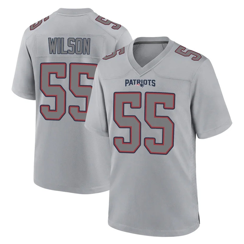 Punc NE.Patriots #55 Jared Wilson Player Gray Fashion Limited Home Game Stitched Jerseys