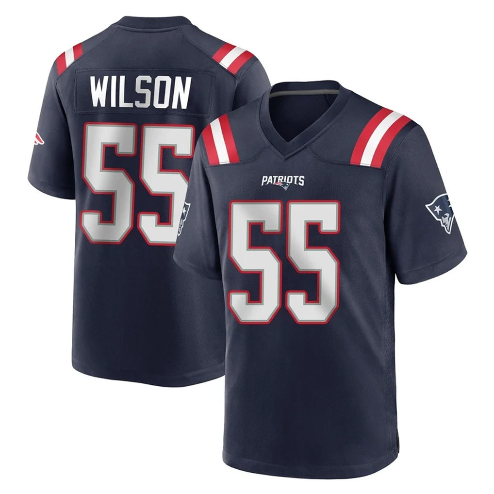 Punc NE.Patriots #55 Jared Wilson Player Navy Home Game Stitched Jerseys