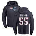 Punc NE.Patriots #55 Jared Wilson Player Navy LOGO Pullover Hoodies Home Game Stitched Jerseys