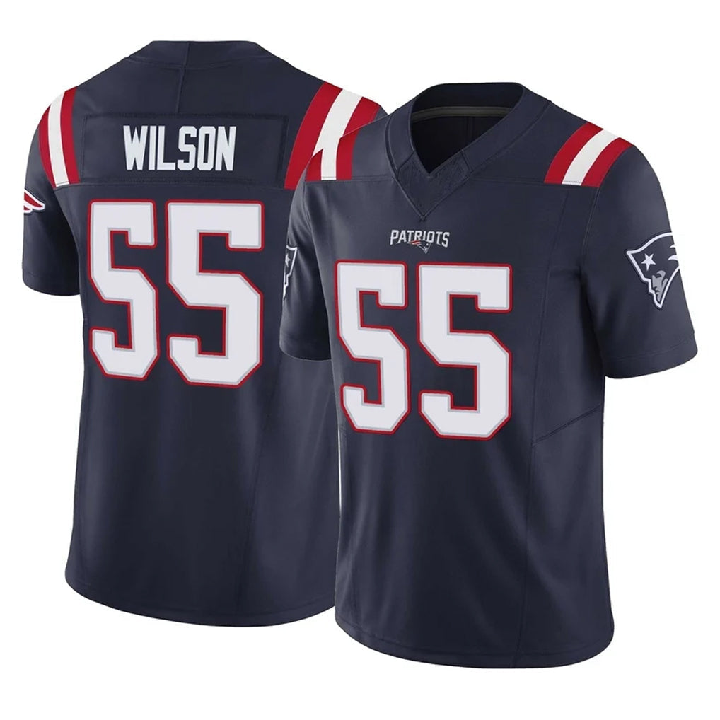 Punc NE.Patriots #55 Jared Wilson Player Navy Limited Vapor F.U.S.E. Home Game Stitched Jerseys