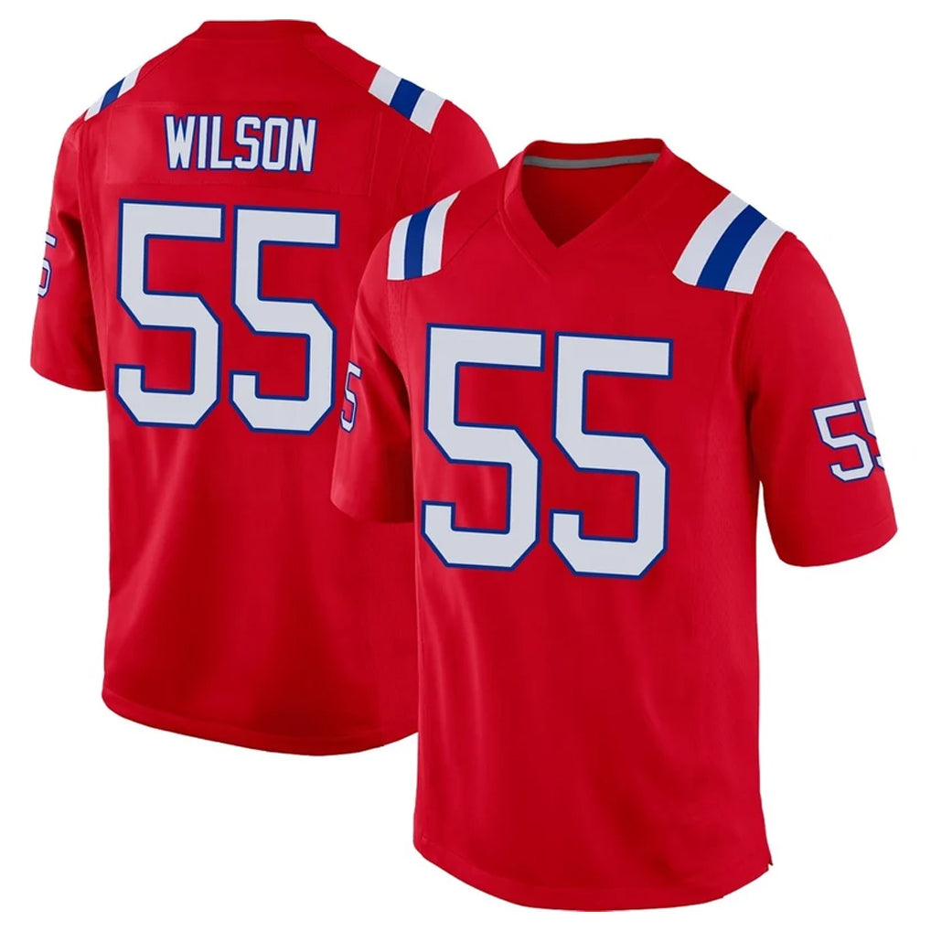 Punc NE.Patriots #55 Jared Wilson Player Red Home Game Stitched Jerseys