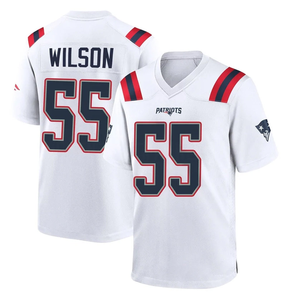 Punc NE.Patriots #55 Jared Wilson Player White Home Game Stitched Jerseys