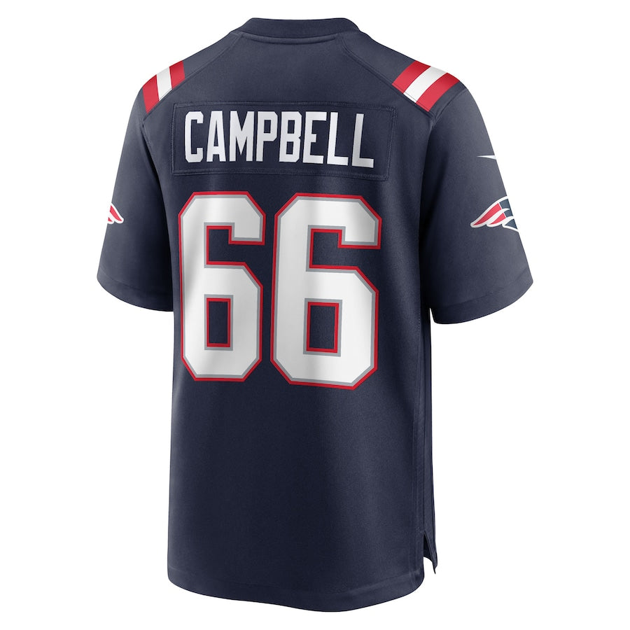 Punc NE.Patriots #66 Will Campbell Player Navy Home Game Stitched Jerseys