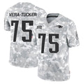 Punc NE.Patriots #75 Alijah Vera-Tucker Player Arctic Camo Salute To Service Limited Game Stitched Jerseys