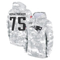 Punc NE.Patriots #75 Alijah Vera-Tucker Player Arctic Camo Salute to Service Pullover Hoodies Limited Game Stitched Jerseys
