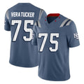 Punc NE.Patriots #75 Alijah Vera-Tucker Player Blue Limited Rivalries Collection Home Game Stitched Jerseys