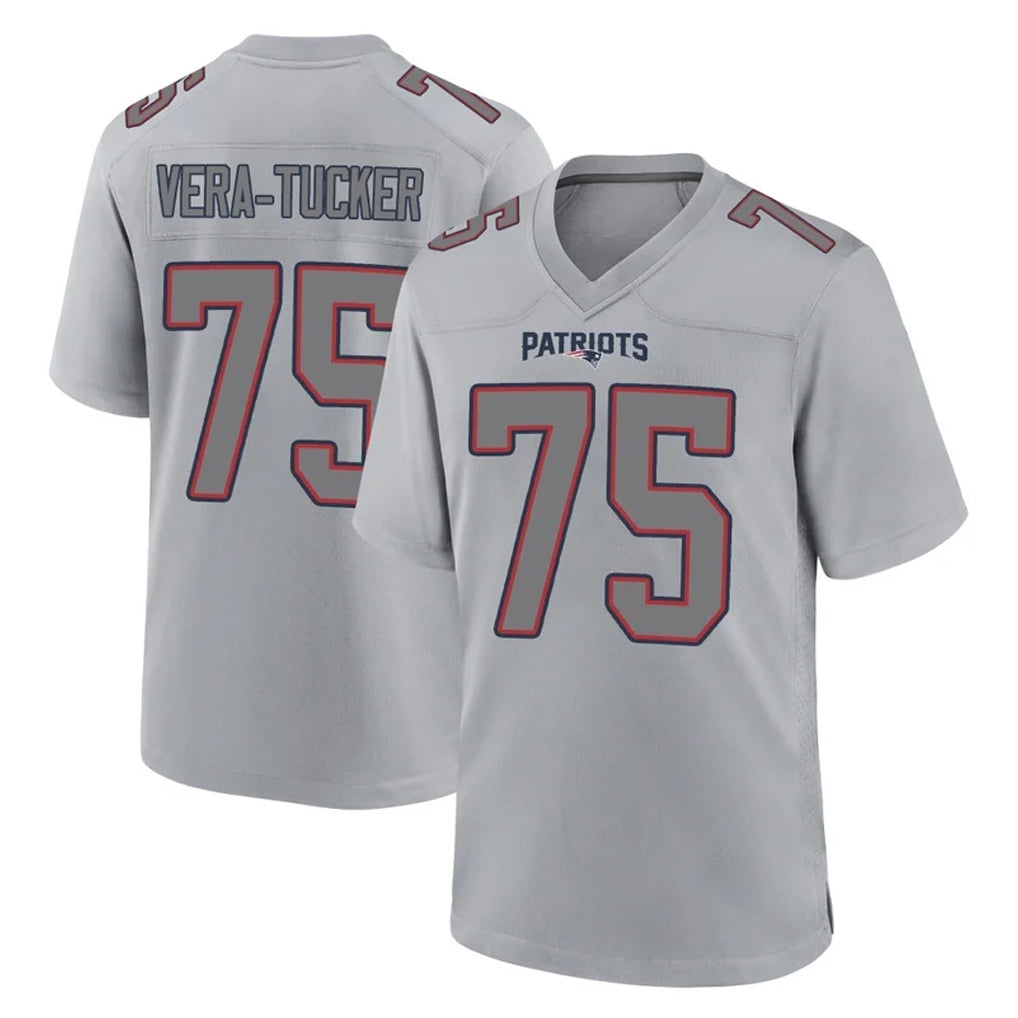 Punc NE.Patriots #75 Alijah Vera-Tucker Player Gray Fashion Limited Home Game Stitched Jerseys
