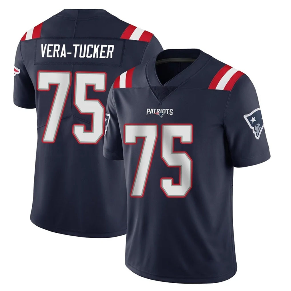 Punc NE.Patriots #75 Alijah Vera-Tucker Player Navy Vapor Untouchable Home Game Stitched Jerseys