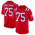 Punc NE.Patriots #75 Alijah Vera-Tucker Player Red Home Game Stitched Jerseys