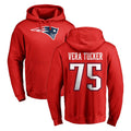 Punc NE.Patriots #75 Alijah Vera-Tucker Player Red LOGO Pullover Hoodies Home Game Stitched Jerseys