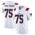 Punc NE.Patriots #75 Alijah Vera-Tucker Player White Vapor Untouchable Home Game Stitched Jerseys