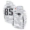 Punc NE.Patriots #85 Hunter Henry Player Arctic Camo Salute to Service Pullover Hoodies Limited Game Stitched Jerseys