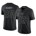 Punc NE.Patriots #85 Hunter Henry Player Black Reflective LImited Home Game Stitched Jerseys