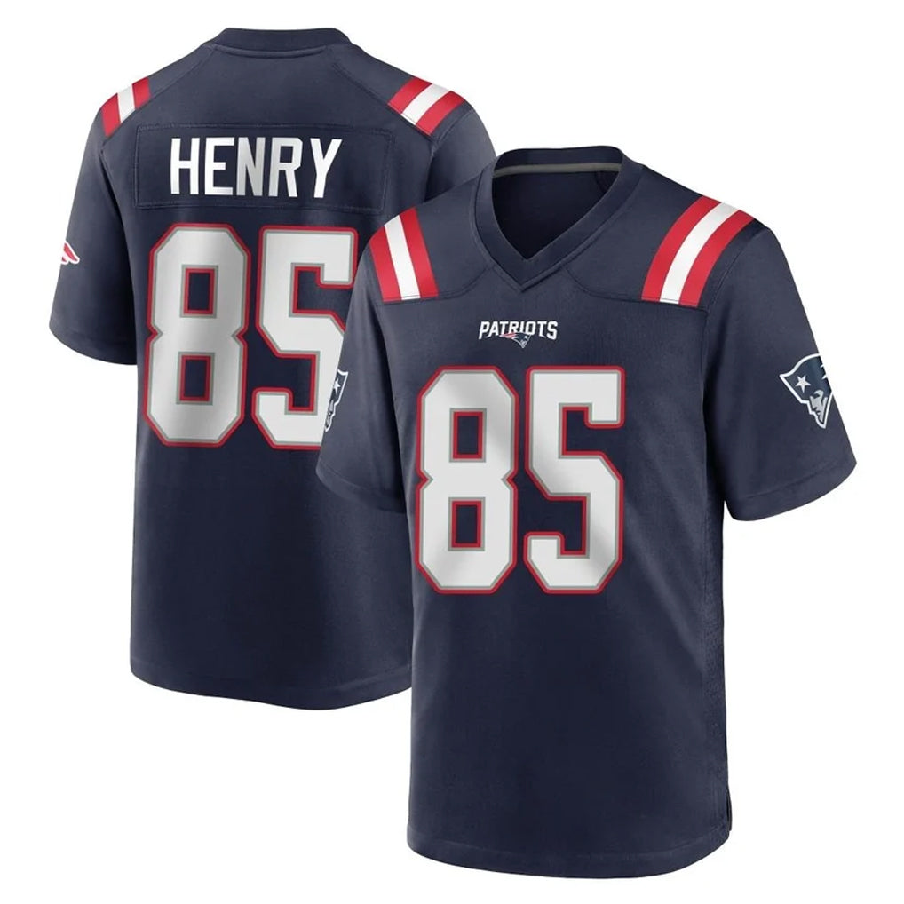 Punc NE.Patriots #85 Hunter Henry Player Navy Home Game Stitched Jerseys