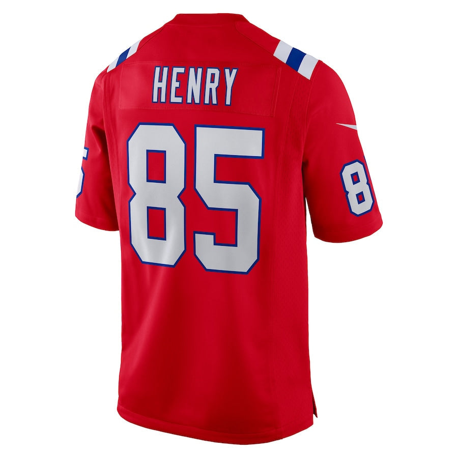 Punc NE.Patriots #85 Hunter Henry Player Navy Red Home Game Stitched Jerseys