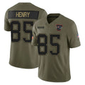 Punc NE.Patriots #85 Hunter Henry Player Olive 2025 Salute To Service Limited Stitched Jerseys