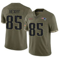 Punc NE.Patriots #85 Hunter Henry Player Olive Salute To Service Limited Stitched Jerseys