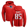 Punc NE.Patriots #85 Hunter Henry Player Red LOGO Pullover Hoodies Home Game Stitched Jerseys