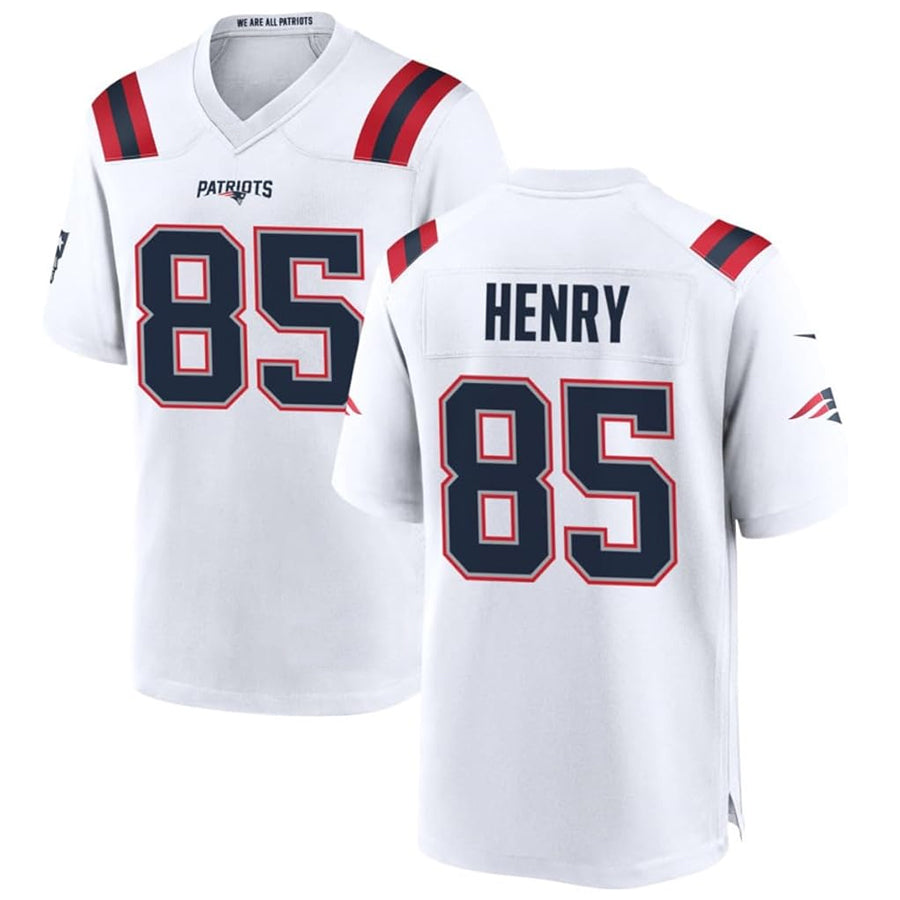 Punc NE.Patriots #85 Hunter Henry Player White Home Game Stitched Jerseys