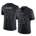 Punc NE.Patriots #87 Romeo Doubs Player Black Reflective LImited Home Game Stitched Jerseys