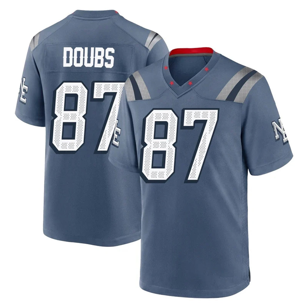 Punc NE.Patriots #87 Romeo Doubs Player Blue Rivalries Collection Home Game Stitched Jerseys