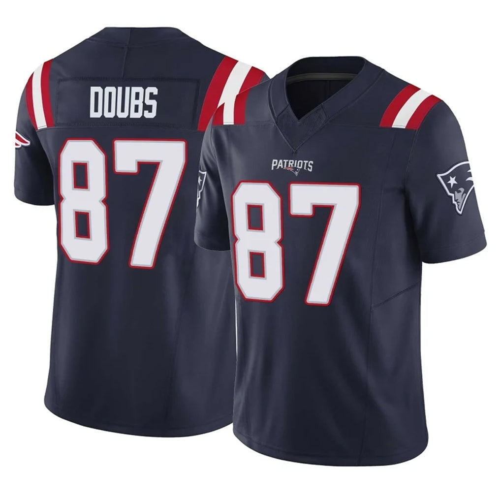 Punc NE.Patriots #87 Romeo Doubs Player Navy Limited Vapor F.U.S.E. Home Game Stitched Jerseys