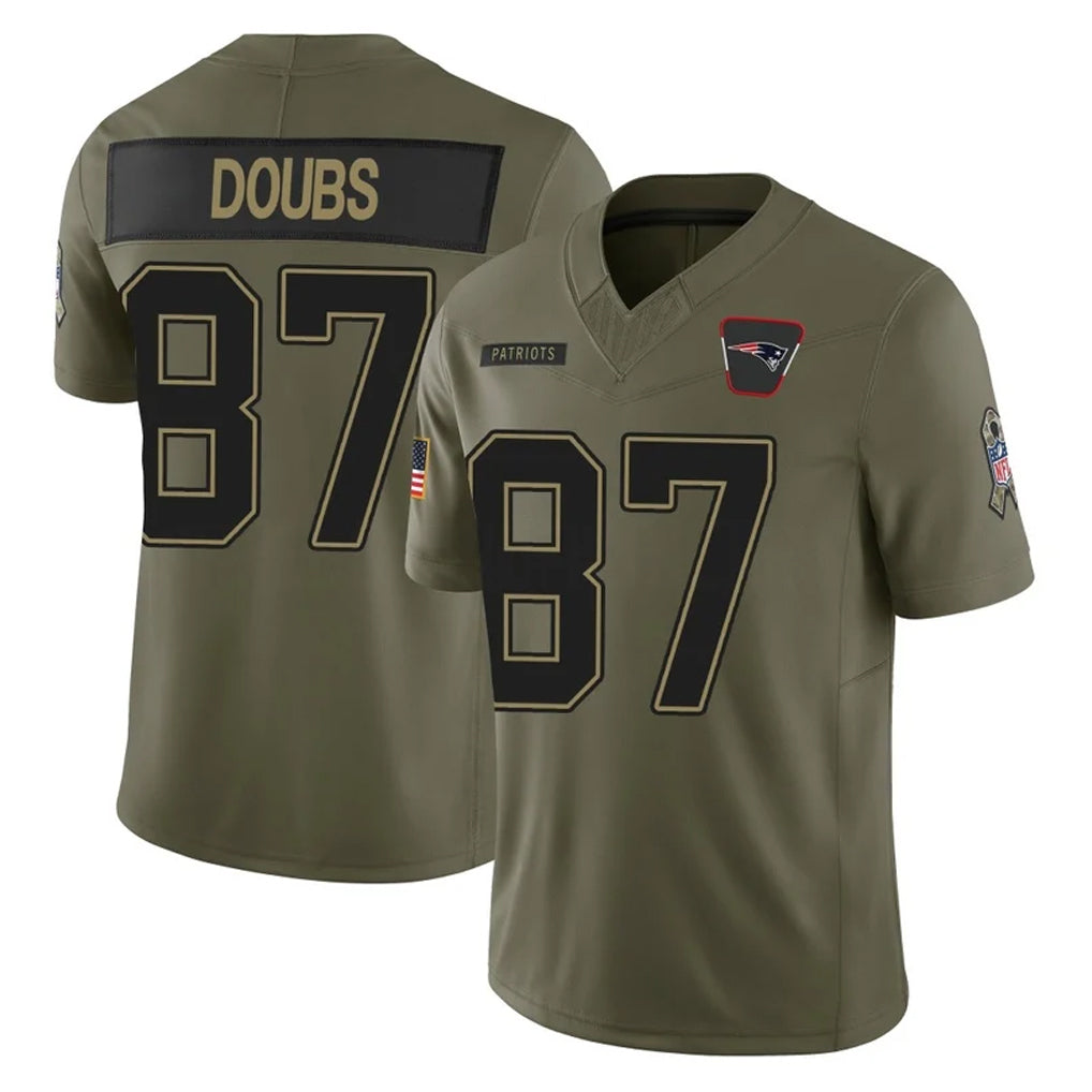 Punc NE.Patriots #87 Romeo Doubs Player Olive 2025 Salute To Service Limited Stitched Jerseys