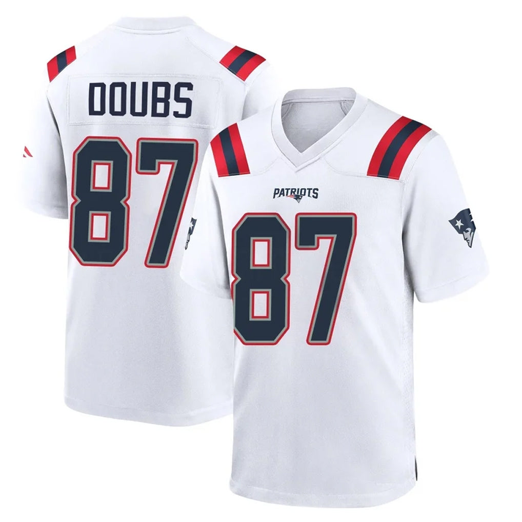 Punc NE.Patriots #87 Romeo Doubs Player White Home Game Stitched Jerseys