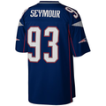 Punc NE.Patriots #93 Richard Seymour Mitchell & Ness Navy Legacy Replica Stitched Puhic Jersey