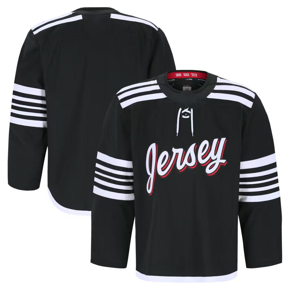 Punc N.Jersey Devils Black Alternate Authentic Pro Jerseys