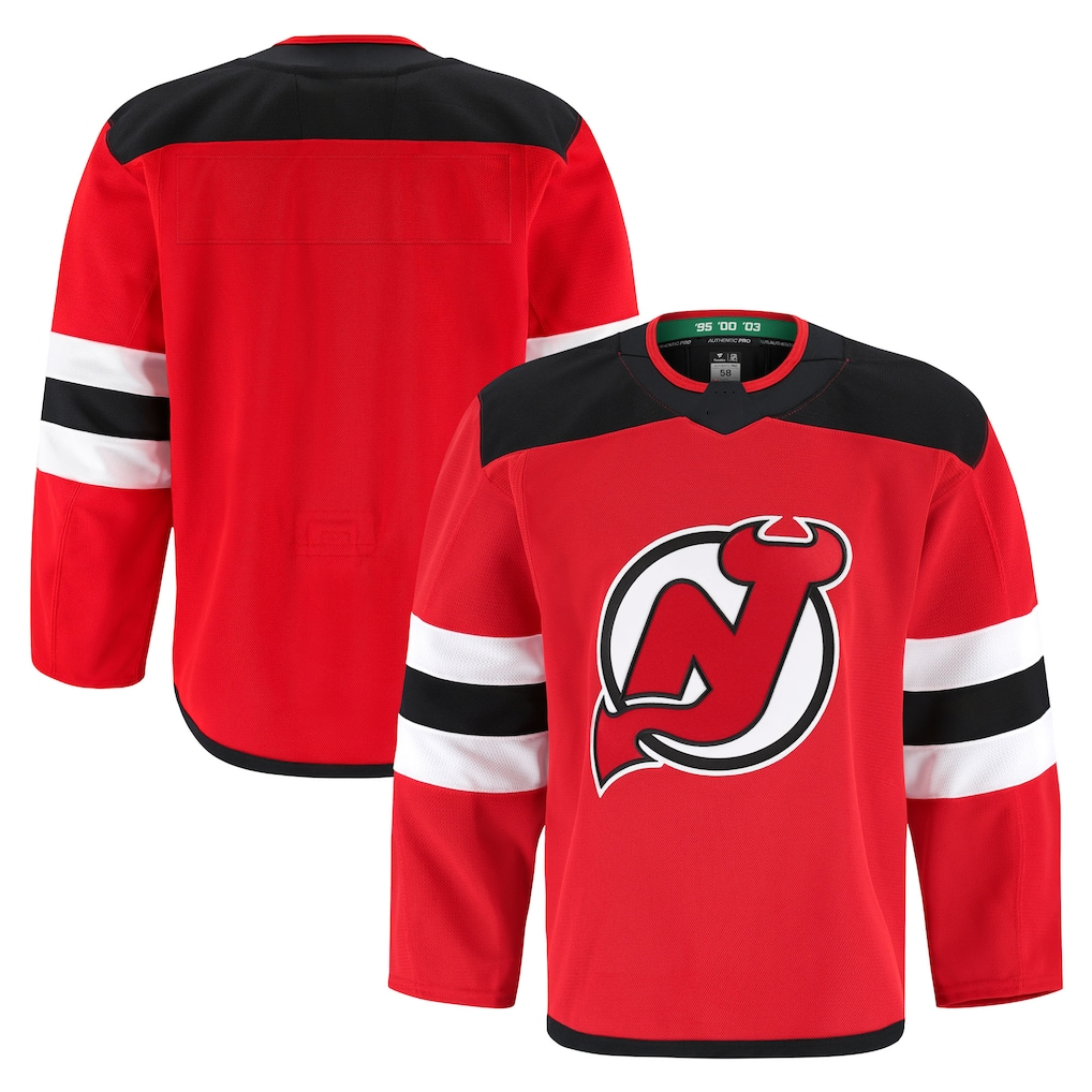 Punc N.Jersey Devils Red Home Authentic Pro Jerseys