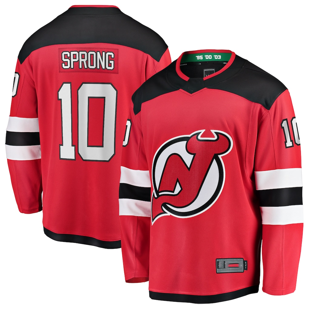 Punc N.Jersey Devils #10 Daniel Sprong Red Home Breakaway Jerseys