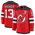 Punc N.Jersey Devils #13 Nico Hischier Red Home Premium Jerseys
