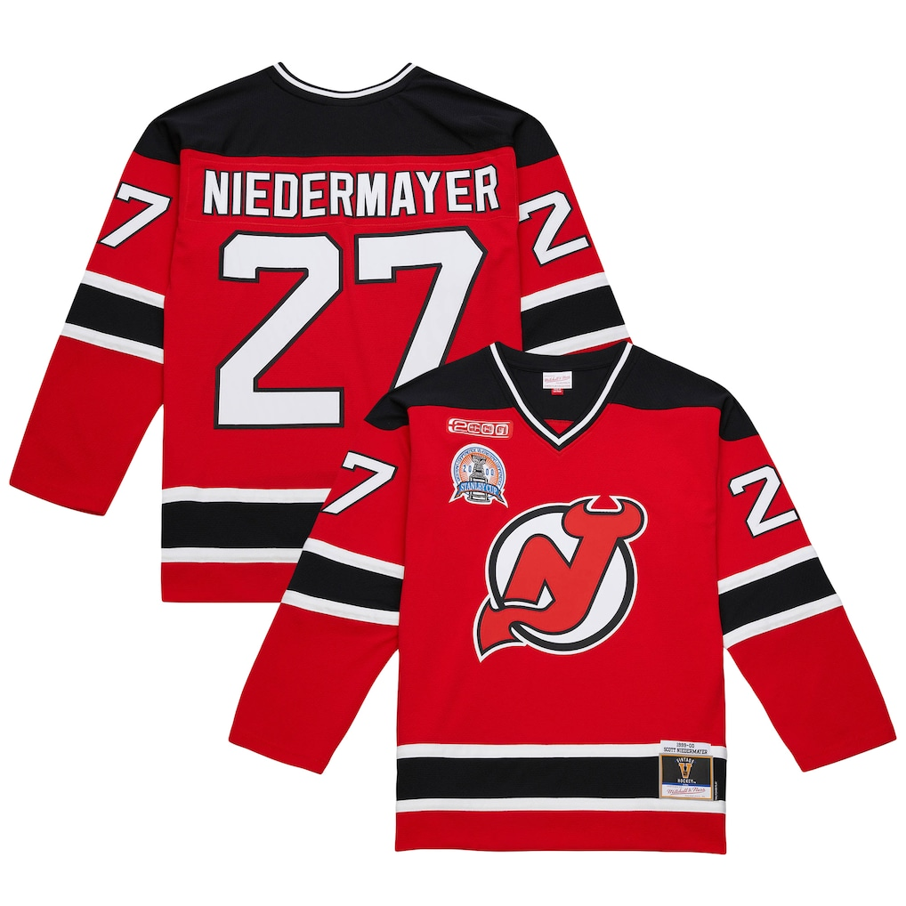 Punc N.Jersey Devils #27 Scott Niedermayer Mitchell & Ness Red Big & Tall 199900 Blue Line 2.0 Jerseys
