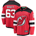 Punc N.Jersey Devils #63 Jesper Bratt Red Home Breakaway Player Jerseys