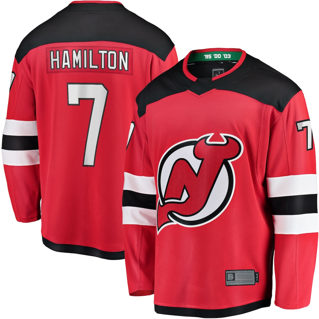 Punc N.Jersey Devils #7 Dougie Hamilton Red Breakaway Player Jerseys